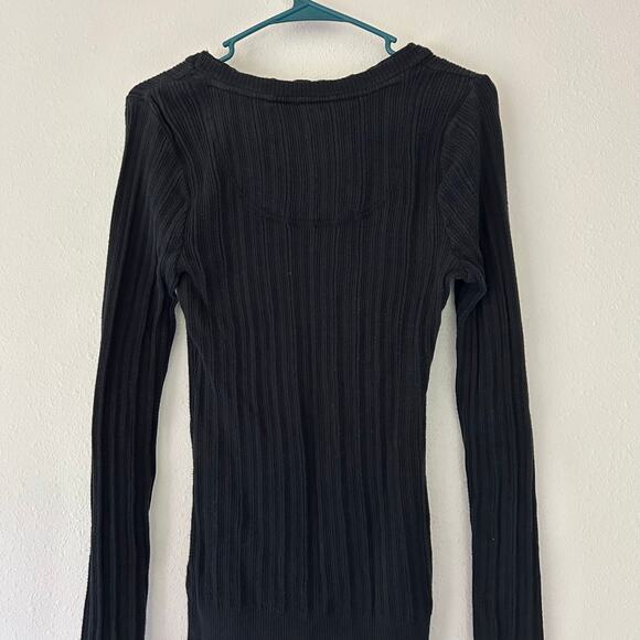 Vintage Mudd ribbed fitted tunic sweater Y2K gothic grunge twilight indie XL - Picture 10 of 14